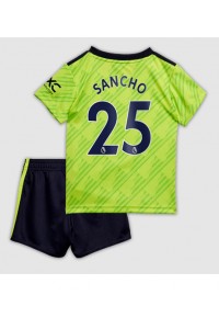 Manchester United Jadon Sancho #25 Babytruitje 3e tenue Kind 2022-23 Korte Mouw (+ Korte broeken)